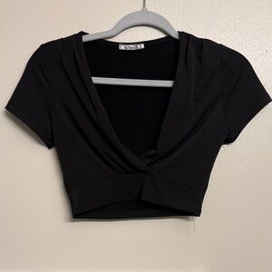 Chic Black Women's Crop Top